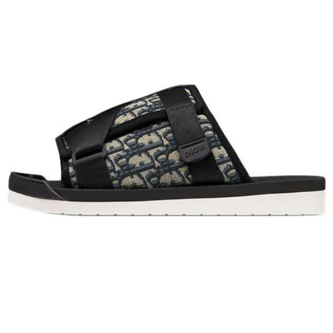 商品[国内直发] Dior|迪奥 Alpha Oblique 印花 平跟 防滑一字拖鞋 男款 黑色,价格¥5934,第1张图片