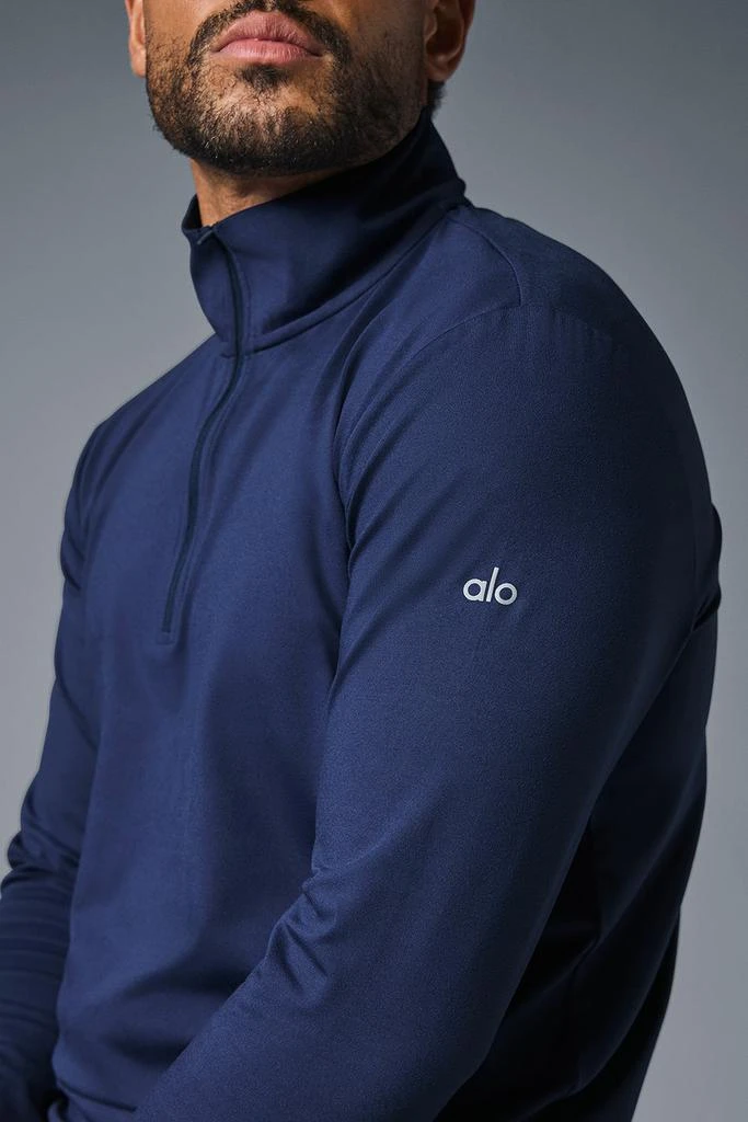 商品Alo|Conquer 1/4 Zip Reform Long Sleeve - Navy,价格¥748,第3张图片详细描述