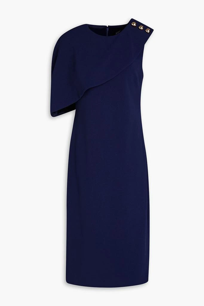 商品Badgley Mischka|Button-embellished crepe midi dress,价格¥826,第1张图片