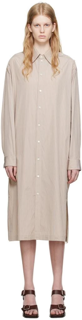 商品Lemaire|Beige Playful Buttoned Shirt Midi Dress,价格¥1886,第1张图片