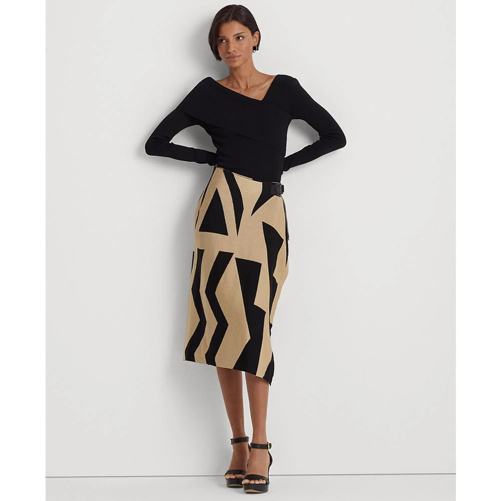 商品Ralph Lauren|Women's Geo-Print Cotton-Blend Pencil Skirt,价格¥1100,第4张图片详细描述