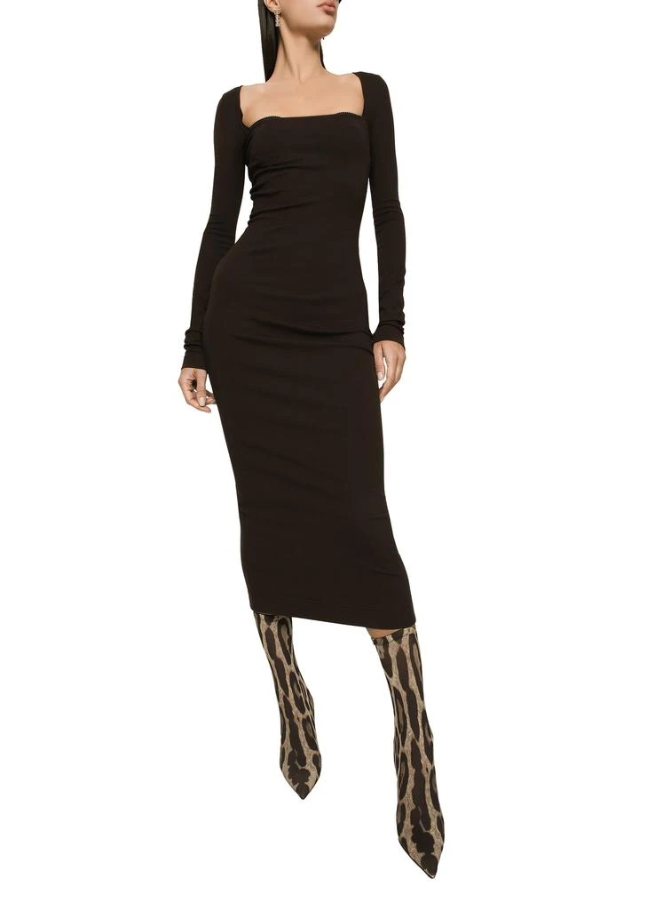 商品Dolce & Gabbana|技术面料平纹针织中长连衣裙,价格¥14880,第5张图片详细描述