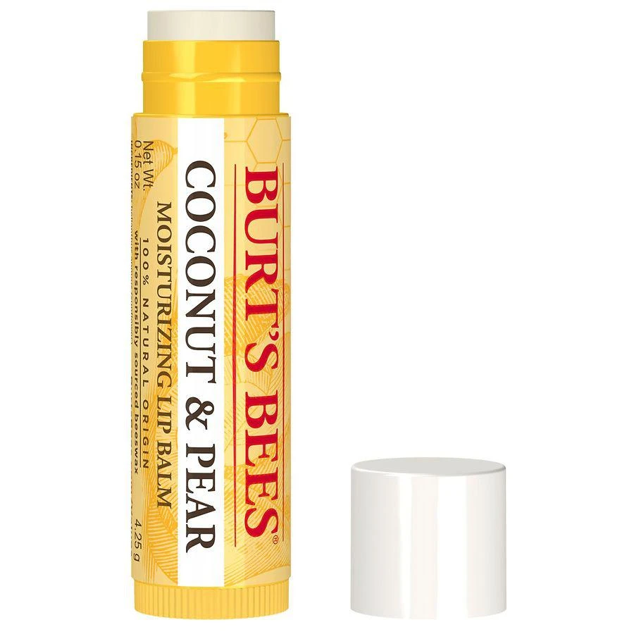 商品Burt's Bees|100% Natural Origin Moisturizing Lip Balm Coconut and Pear with Beeswax and Fruit Extracts,价格¥36,第1张图片