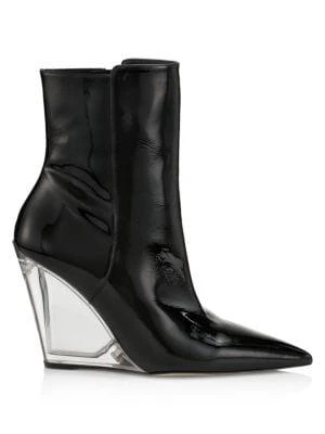 商品Stuart Weitzman|Patent Leather Wedge Booties,价格¥3248,第1张图片