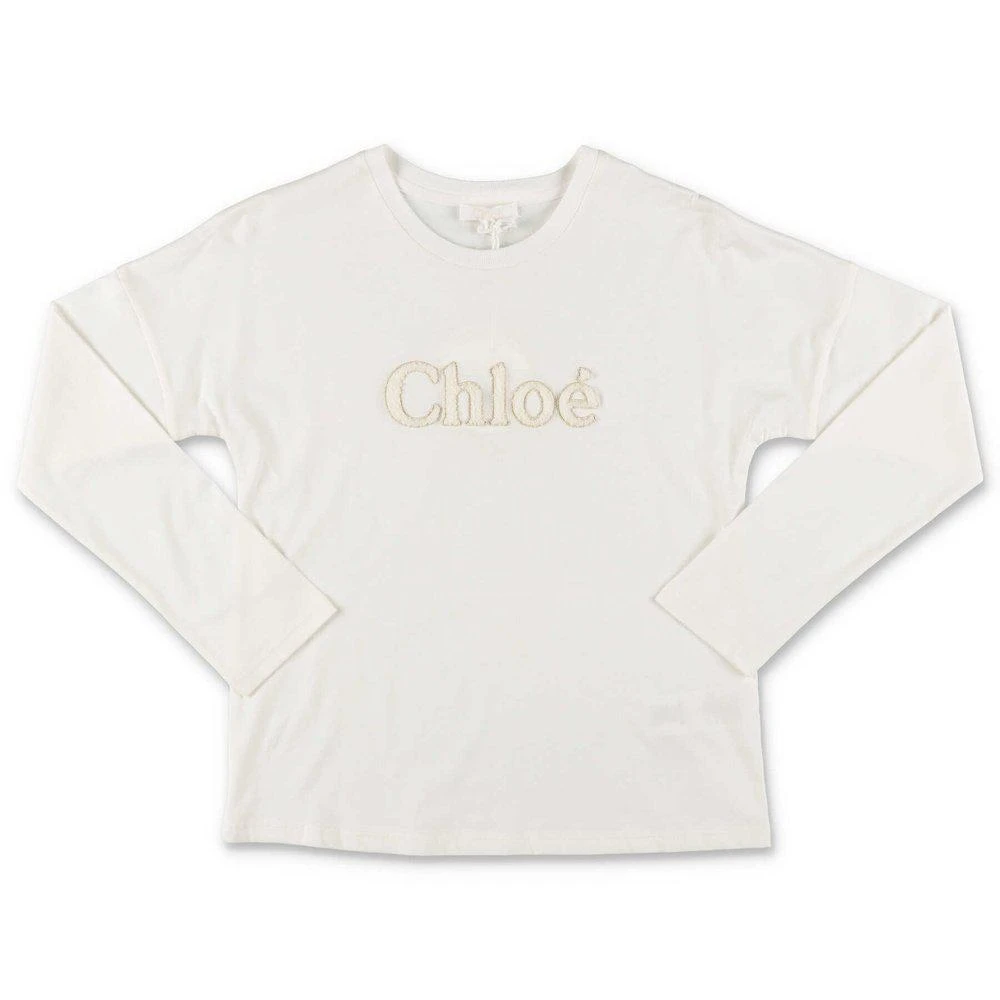 商品Chloé|Chloé Kids Crewneck Long-Sleeved T-Shirt,价格¥588,第1张图片