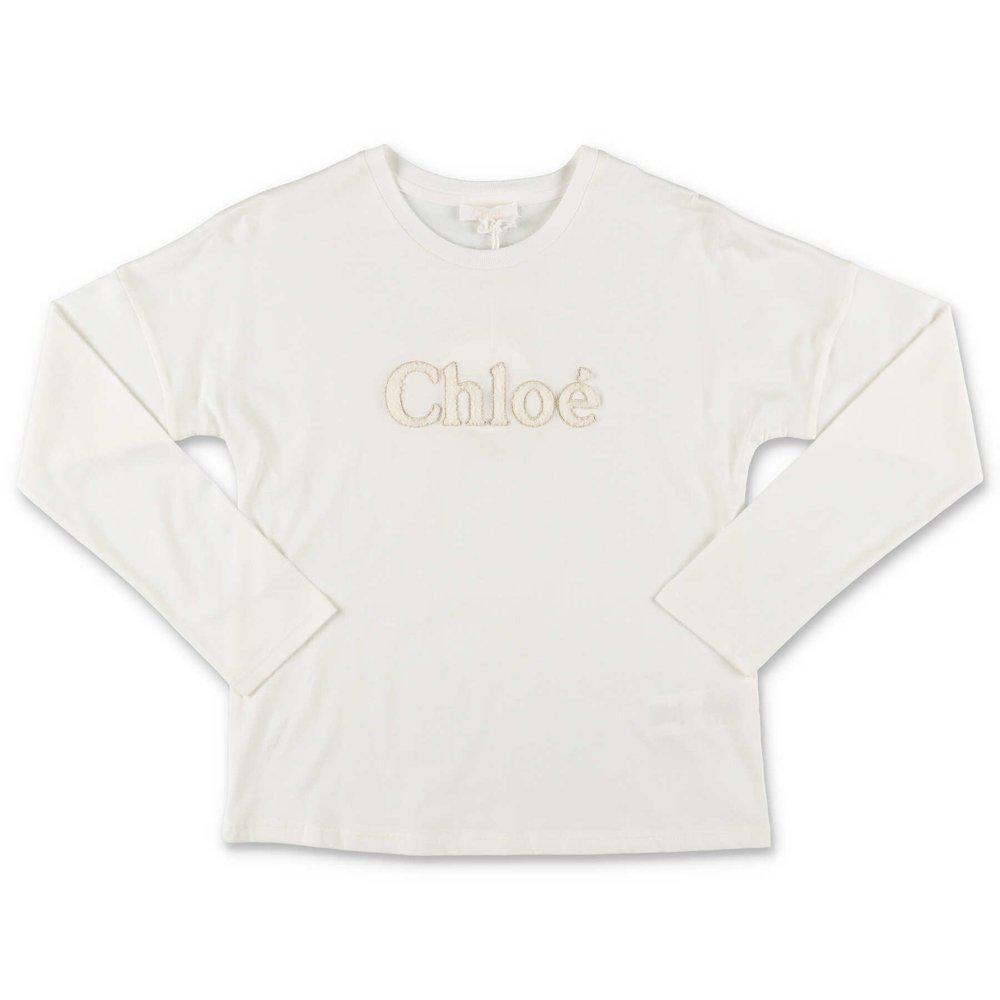 商品Chloé|Chloé Kids Crewneck Long-Sleeved T-Shirt,价格¥340-¥530,第1张图片