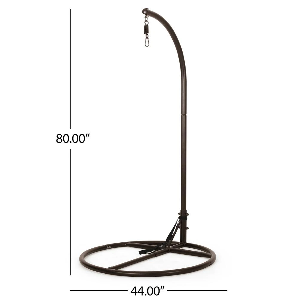 商品Streamdale Furniture|Streamdale Free-Standing Iron Hammock Chair Stand for Indoor-Outdoor Use,价格¥3152,第4张图片详细描述