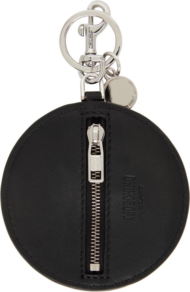 【関税&送料込】Moschino Leather Keychain Moschino Black & White Tao Keychain - BeyondStyle