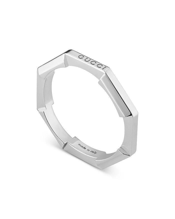 商品Gucci|18K White Gold Link To Love Mirror Ring,价格¥8093,第2张图片详细描述