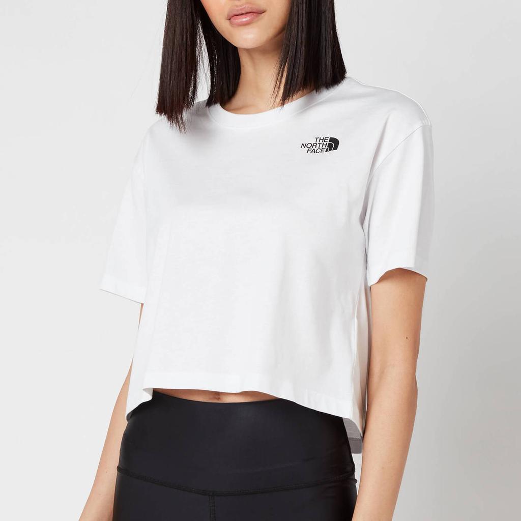 The North Face Women's Cropped Simple Dome Short Sleeve T-Shirt - TNF White商品第1张图片规格展示