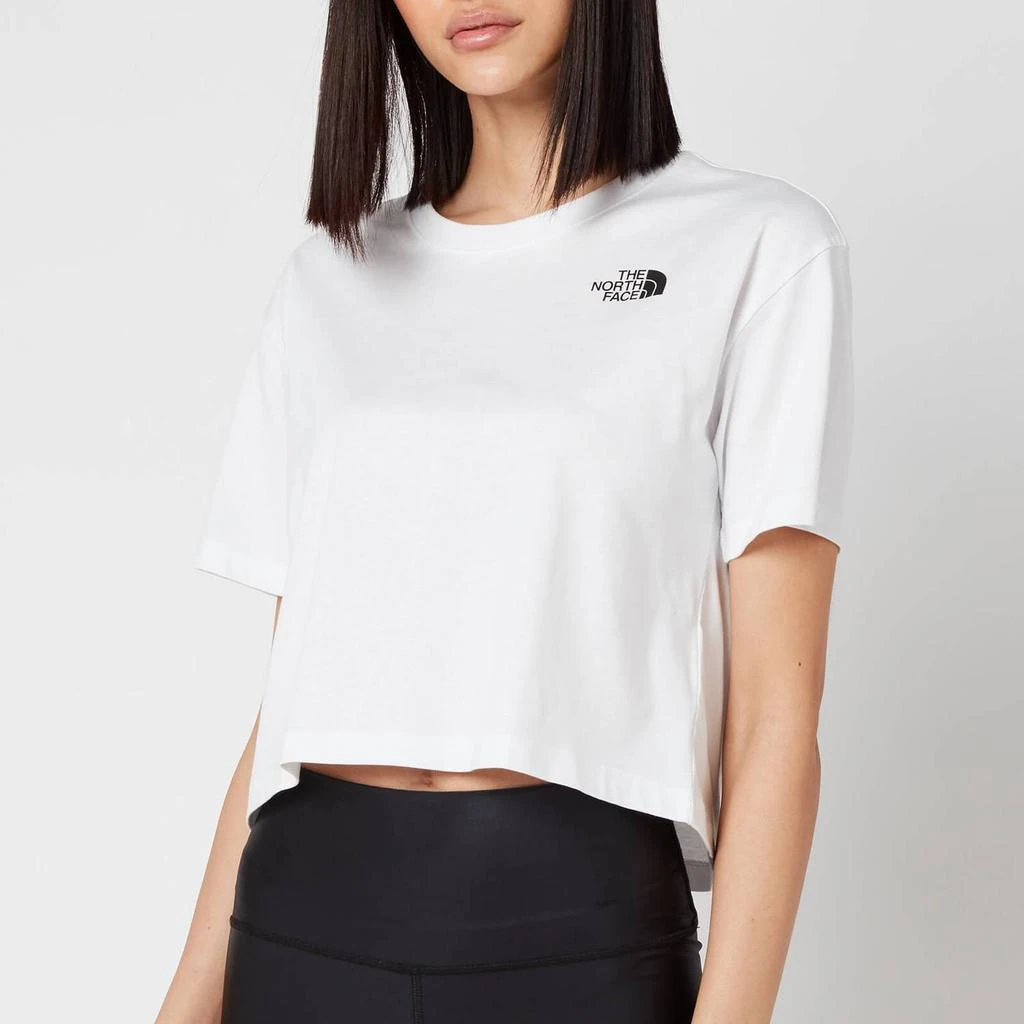 商品The North Face|The North Face Women's Cropped Simple Dome Short Sleeve T-Shirt - TNF White,价格¥158,第1张图片