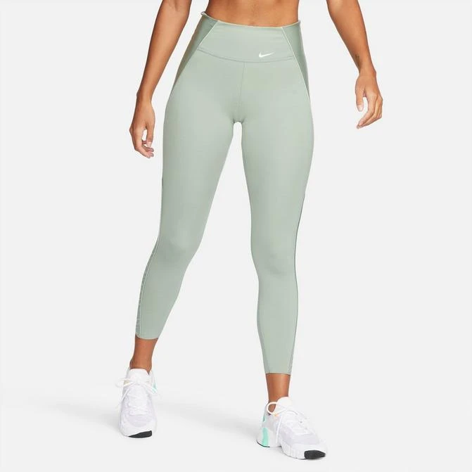 商品NIKE|Women's Nike Dri-FIT One Luxe Icon Clash Mid-Rise Cropped Printed Leggings,价格¥745,第1张图片