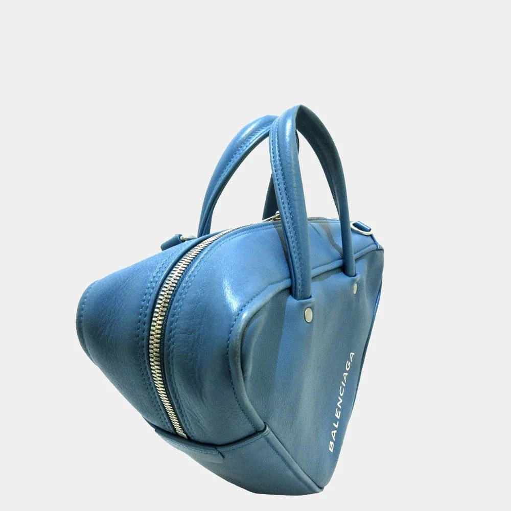 商品[二手商品] Balenciaga|Balenciaga Blue/White S Triangle Leather Duffle Bag,价格¥7819,第2张图片详细描述