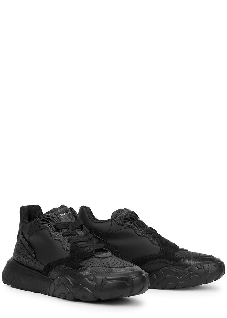 商品Alexander McQueen|Court black panelled leather sneakers,价格¥2401,第2张图片详细描述