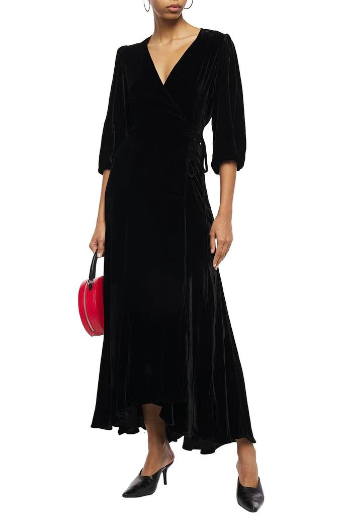 商品Ganni|Aldine velvet maxi wrap dress,价格¥1126,第2张图片详细描述