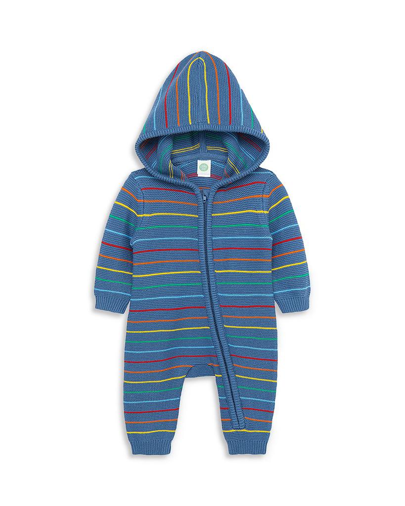 Boys' Hooded Striped Cotton Sweater Coverall - Baby商品第4张图片规格展示