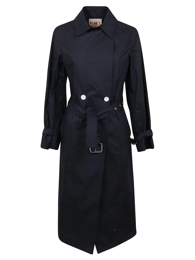 商品PLAN-C|Plan c women's blue other materials trench coat,价格¥8885,第1张图片