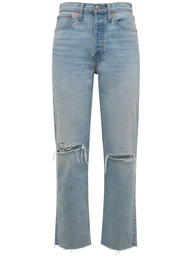 商品Re/Done|70s Stove Pipe Denim Jeans W/ Rips,价格¥2332,第1张图片