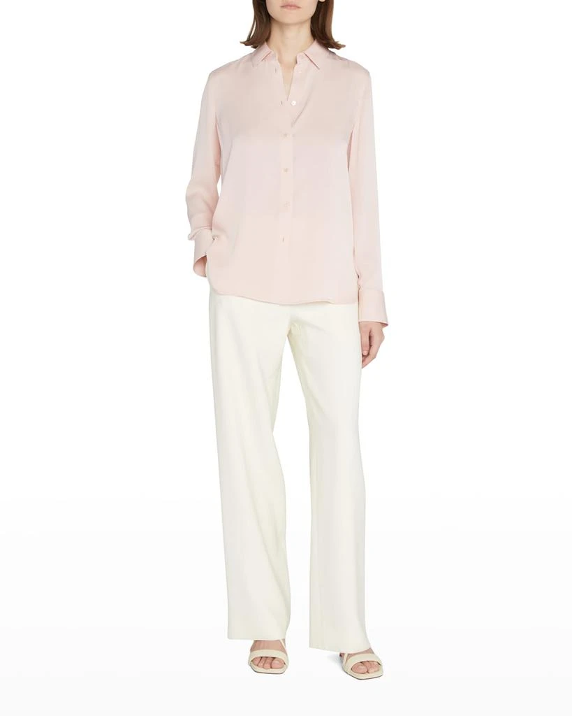 商品Vince|Slim Fitted Stretch-Silk Blouse,价格¥2284,第3张图片详细描述