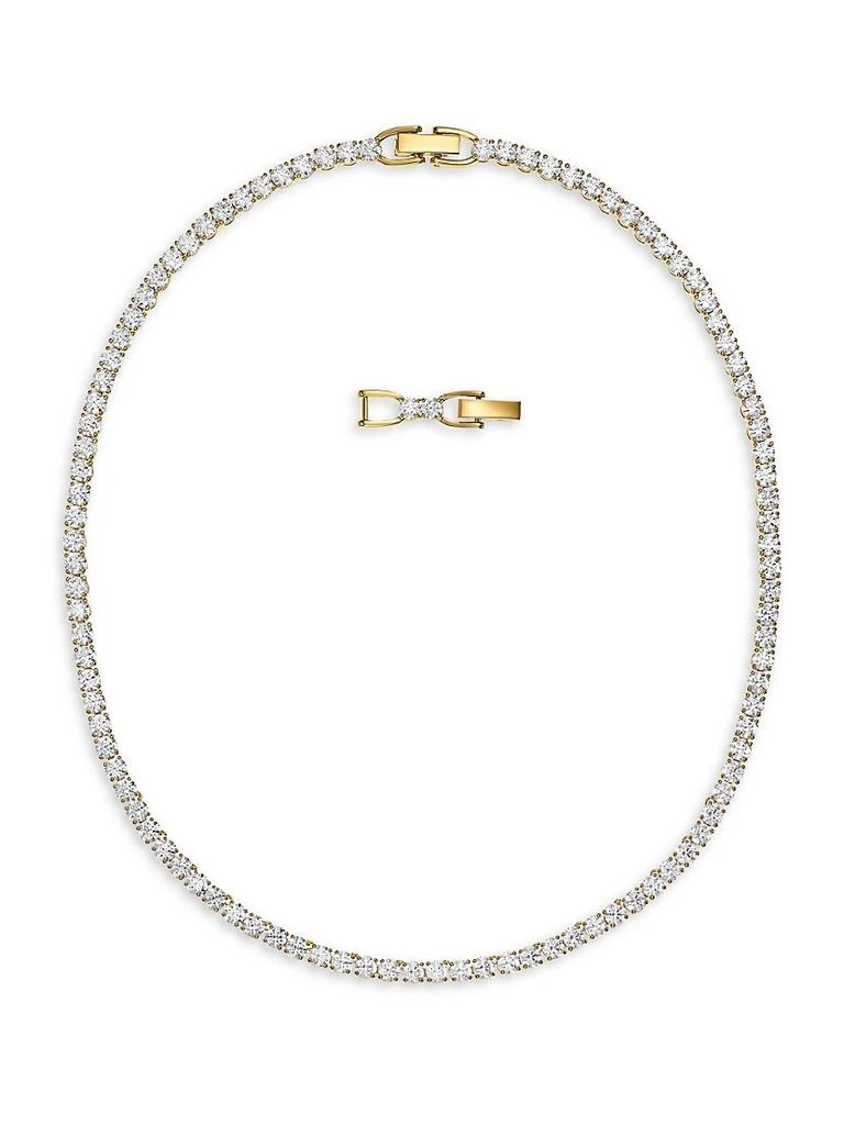 商品Swarovski|Tennis Swarovski Crystal White Goldplated Deluxe Necklace,价格¥2090,第1张图片