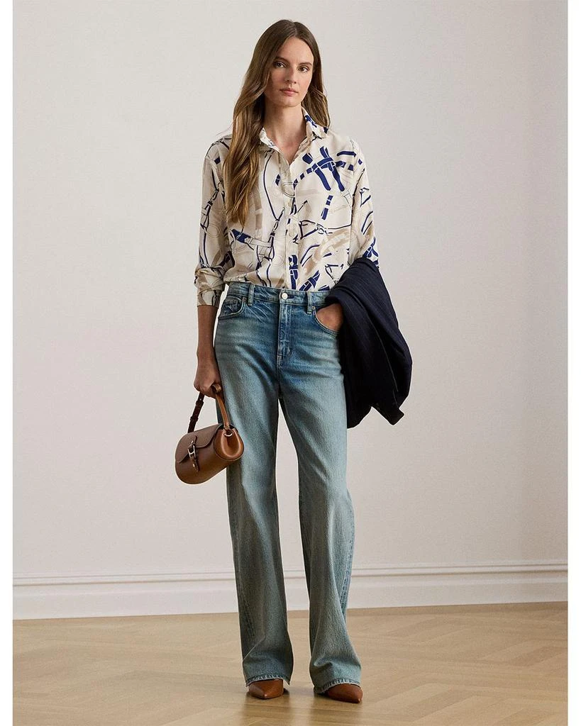 Relaxed Fit Belting Print Crepe Shirt 商品