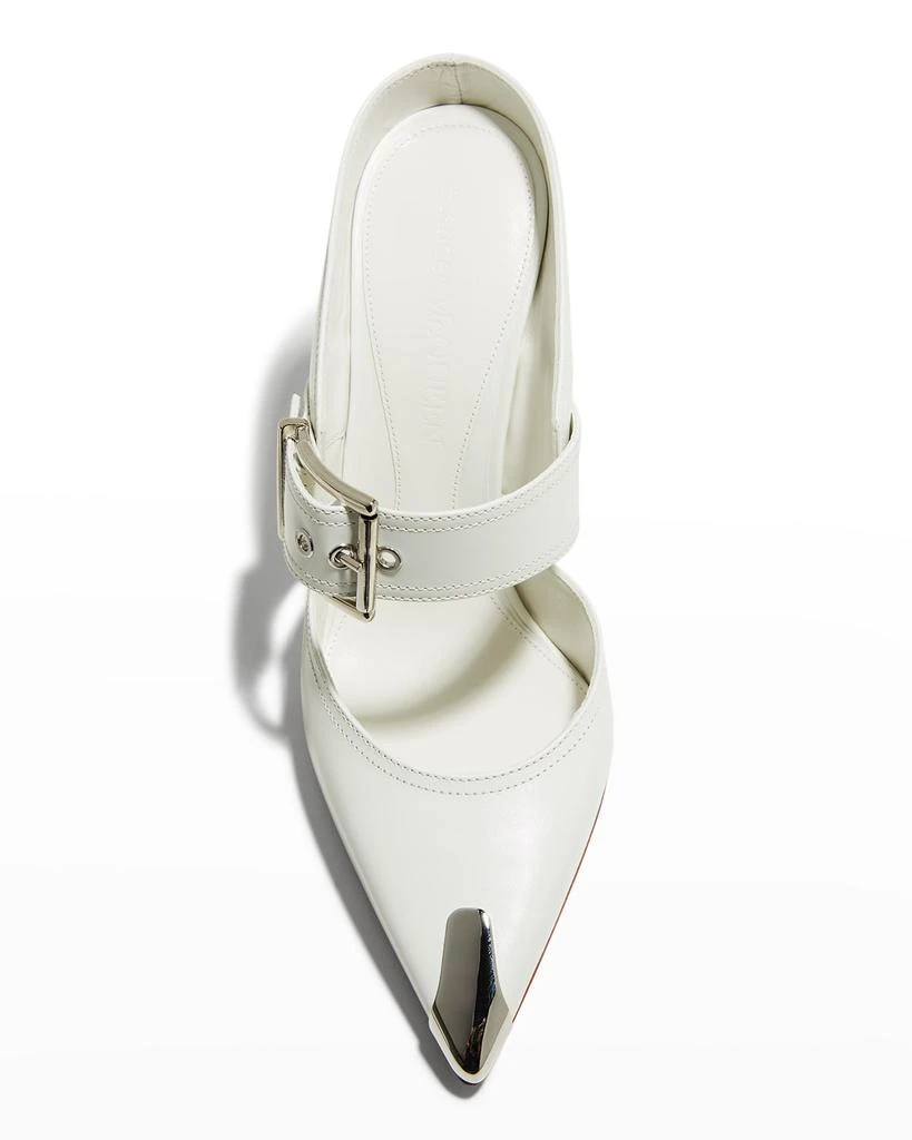 商品Alexander McQueen|Punk Buckle Stiletto Mules,价格¥7646,第5张图片详细描述