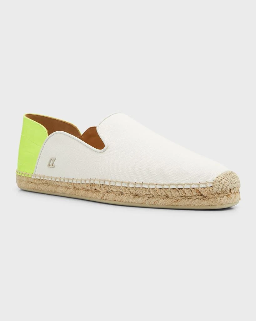 商品Christian Louboutin|Men's Espadon Red Sole Canvas Espadrilles,价格¥1806,第3张图片详细描述