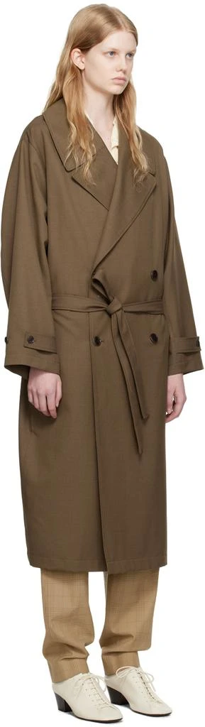 商品Lemaire|Brown Double-Breasted Trench Coat,价格¥4272,第2张图片详细描述