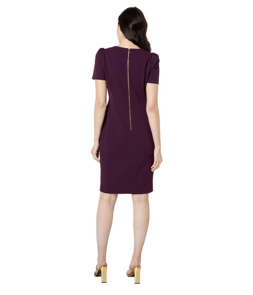 商品Calvin Klein|Short Sleeve Sheath Dress,价格¥436,第4张图片详细描述