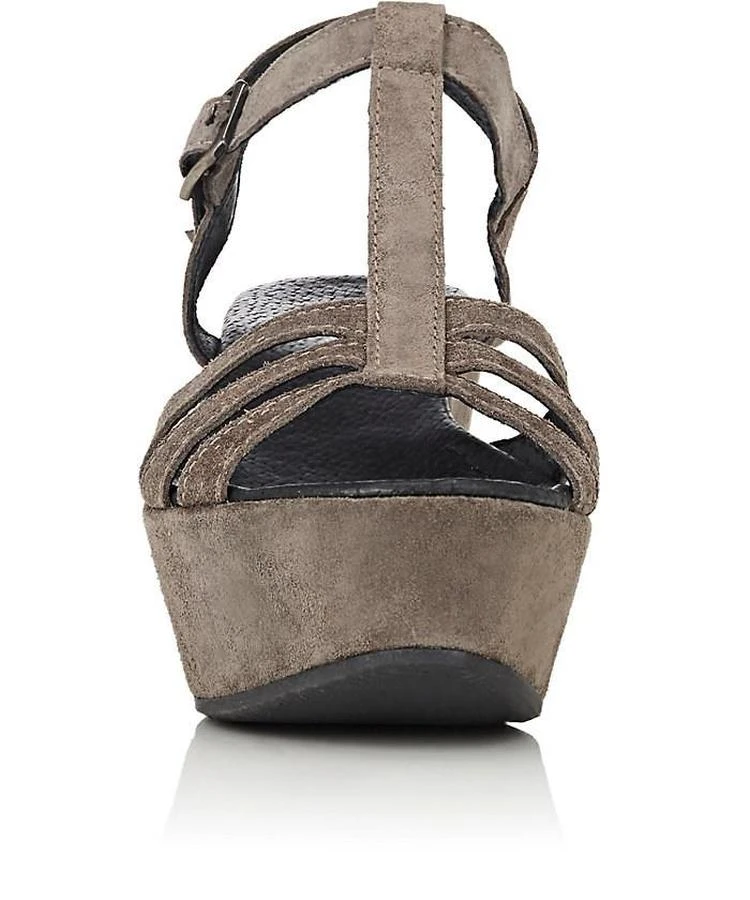 商品Barneys New York|Suede T-Strap Platform-Wedge Sandals,价格¥313,第4张图片详细描述