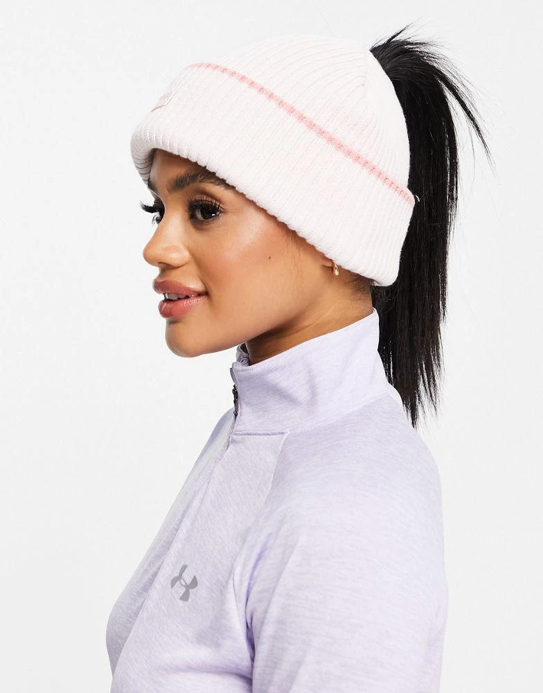 商品Under Armour|Under Armour mini logo beanie in pink,价格¥127,第2张图片详细描述