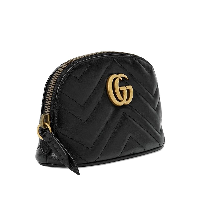 GUCCI/古驰 GG Marmont系列 女士黑色小牛皮Y型绗缝拼接GG标志手拿包 625544DTDHT1000 商品