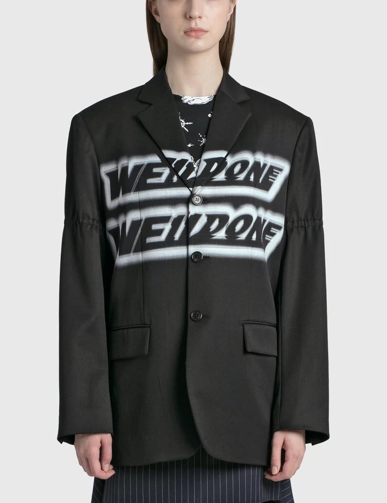商品[二手商品] We11done|Black Standard Jacket with Logo Print,价格¥4142,第1张图片