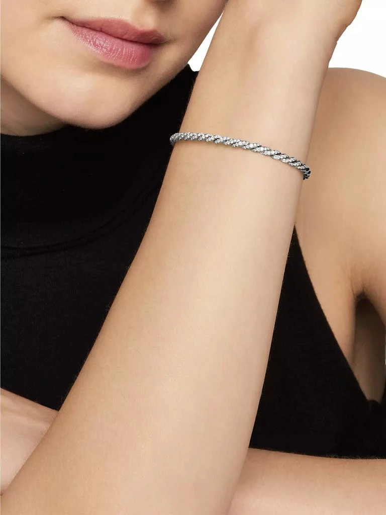 Sculpted Cable Flex Bracelet in 18K White Gold 商品