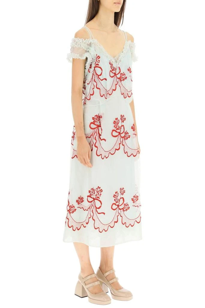 商品Simone Rocha|EMBROIDERED TULLE MIDI DRESS,价格¥6456,第3张图片详细描述