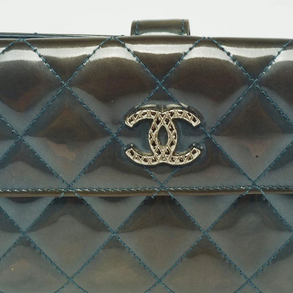 Chanel Green Quilted Patent Leather CC Flap Continental Wallet 商品