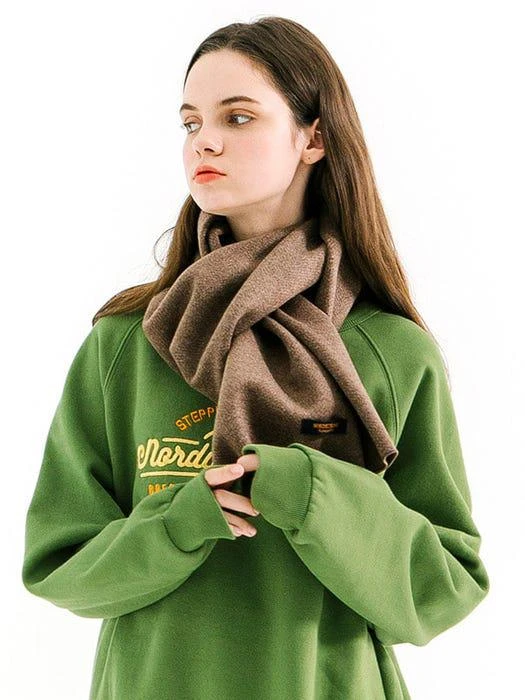 商品NORDIC ISLAND|Herringbone Muffler - Brown,价格¥393,第2张图片详细描述