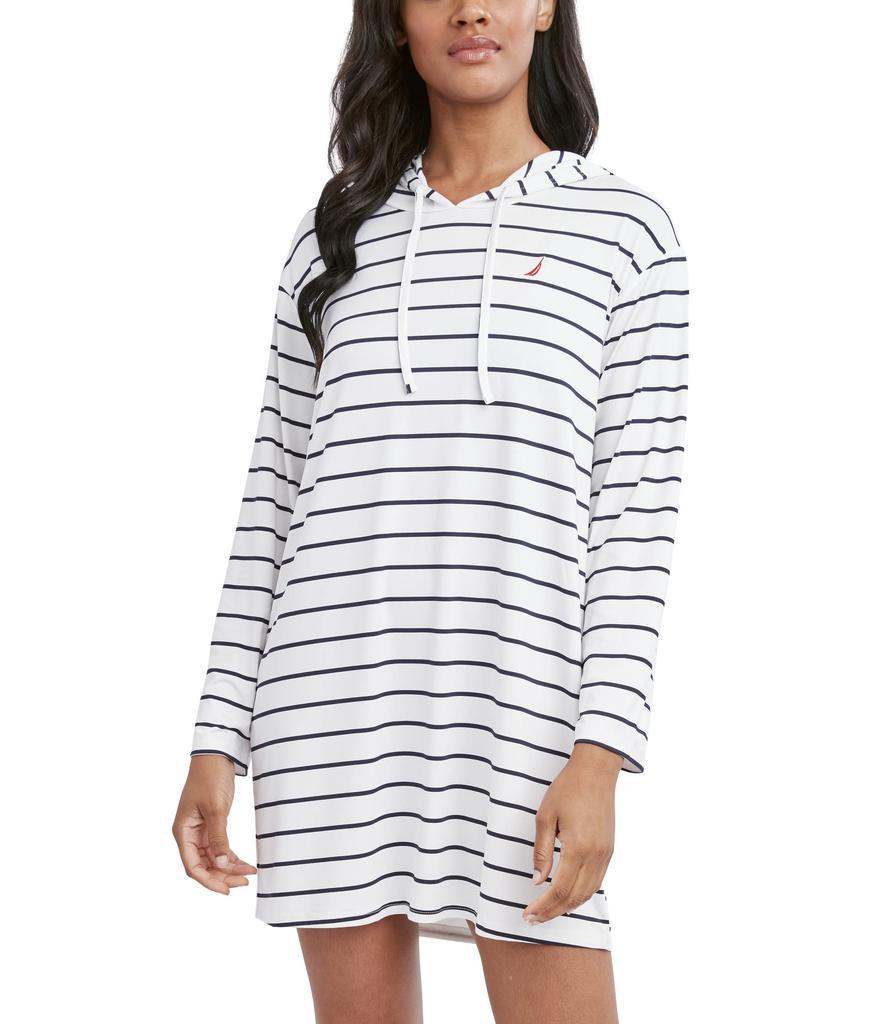 商品Nautica|Catch Stripe Hoodie Cover-Up,价格¥727,第1张图片