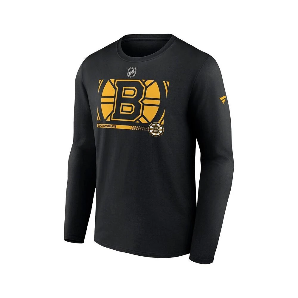 商品Fanatics|Men's Branded Black Boston Bruins Authentic Pro Core Collection Secondary Long Sleeve T-Shirt,价格¥262,第3张图片详细描述