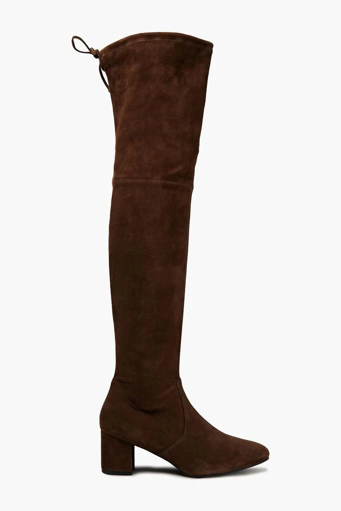 商品Stuart Weitzman|Genna 60 stretch-suede over-the-knee boots,价格¥1893,第1张图片