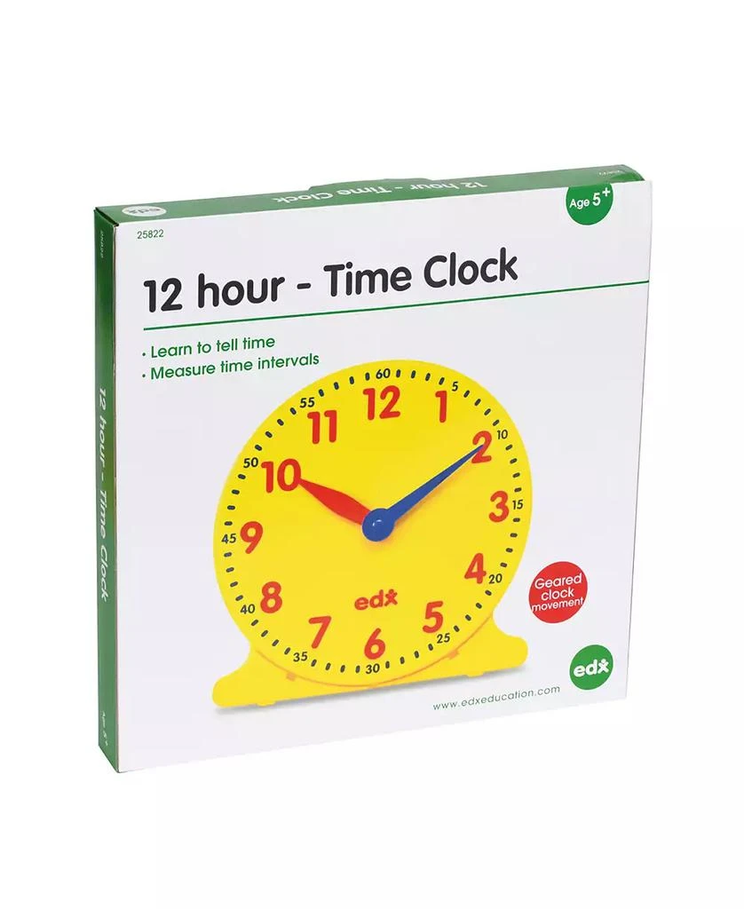 商品Learning Advantage|Geared 12-Hour Time Clock, Demonstration Size,价格¥211,第2张图片详细描述