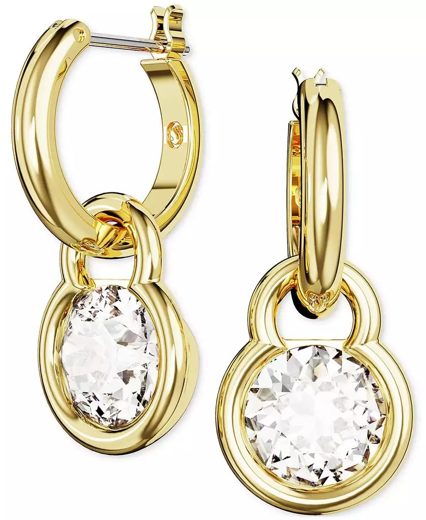 商品Swarovski|Gold-Tone Crystal Charm Dangle Hoop Earrings,价格¥968,第1张图片