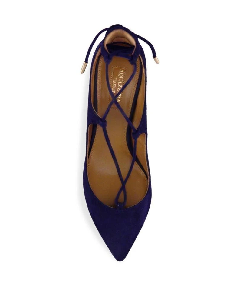 商品Aquazzura|Christy Suede Lace-Up Pumps,价格¥2083,第4张图片详细描述