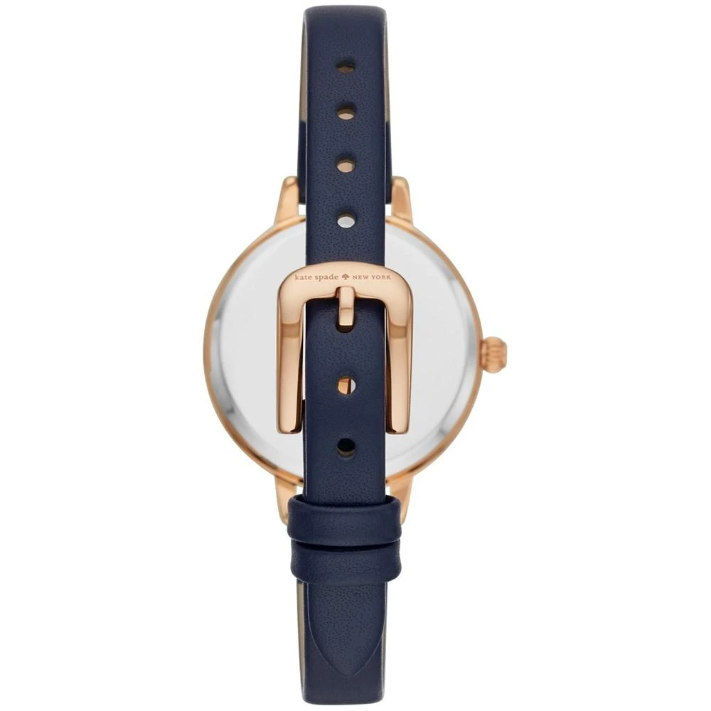 商品Kate Spade|Women's Metro Three-Hand Navy Leather Watch 30mm,价格¥965,第2张图片详细描述