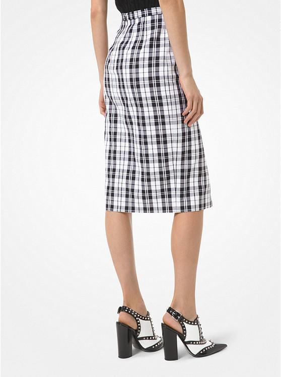 商品Michael Kors|Tartan Wool and Cotton Slit Pencil Skirt,价格¥2211,第4张图片详细描述