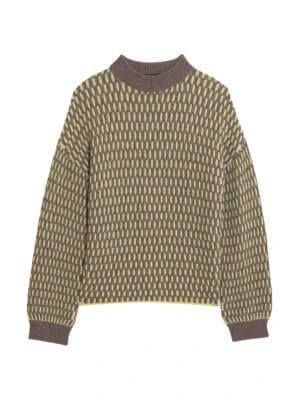 商品Theory|Plaited Two-Tone Cashmere Sweater,价格¥1276,第4张图片详细描述