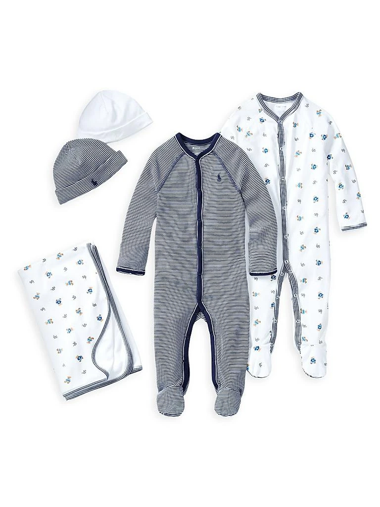 商品Ralph Lauren|Baby Boy's Striped Cotton Jersey Footie,价格¥294,第3张图片详细描述