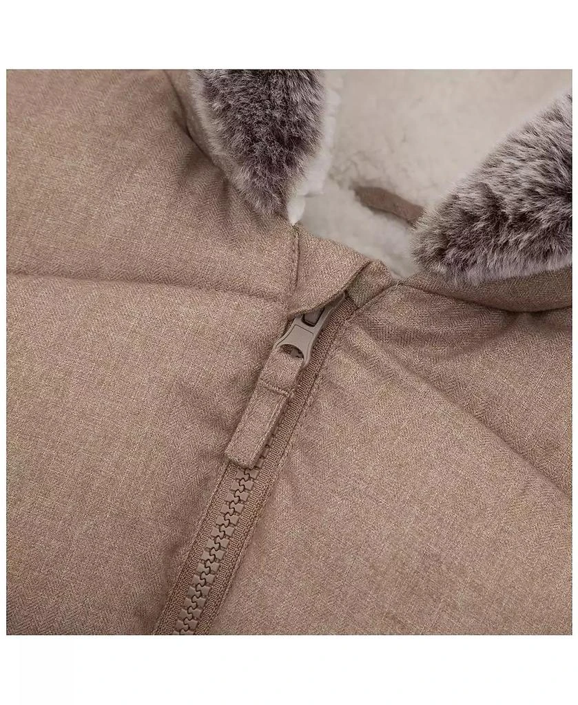 商品Rokka&Rolla|Baby Boys Baby Sherpa Lined Puffer Jacket Warm Winter Coat with Hood for Newborn,价格¥298,第4张图片详细描述