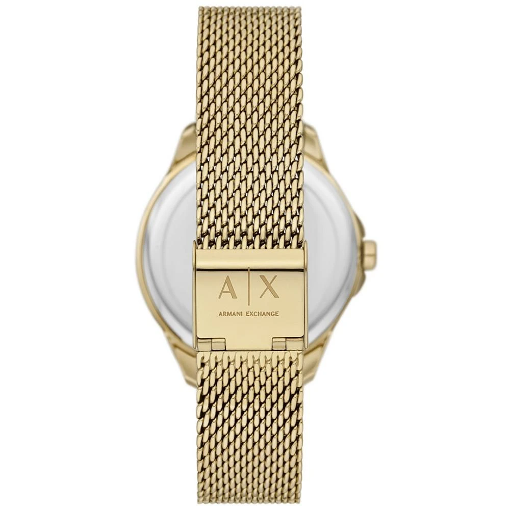 商品Armani Exchange|Women's Lady Hampton Three Hand Gold-Tone Stainless Steel Watch 36mm,价格¥1431,第3张图片详细描述