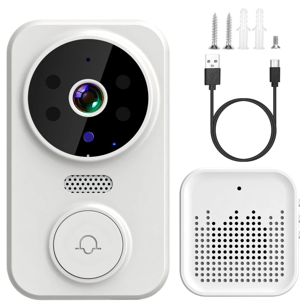 商品Global Bazaar|WiFi Security Doorbell Camera with Adjustable Wireless Chime,价格¥306,第1张图片